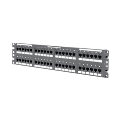 Panel de Parcheo de Impacto (110), Plano, Categoría 6, de 48 Puertos, 2UR