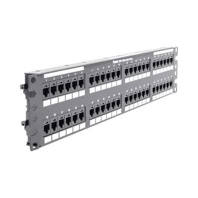 Panel de Parcheo de Impacto (110), Plano, Categoría 6A, de 48 Puertos, 2UR