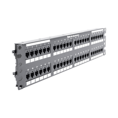 Panel de Parcheo de Impacto (110), Plano, Categoría 6A, de 48 Puertos, 2UR