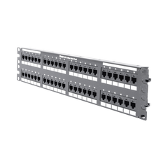 Panel de Parcheo de Impacto (110), Plano, Categoría 6A, de 48 Puertos, 2UR