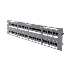 Panel de Parcheo de Impacto (110), Plano, Categoría 6A, de 48 Puertos, 2UR