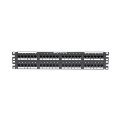 Panel de Parcheo de Impacto (110), Plano, Categoría 6A, de 48 Puertos, 2UR