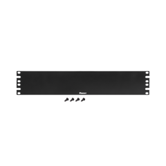 Tapa Ciega Para Rack Estándar de 19in, Plano, de Acero, 2UR, Color Negro