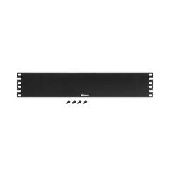 Tapa Ciega Para Rack Estándar de 19in, Plano, de Acero, 2UR, Color Negro