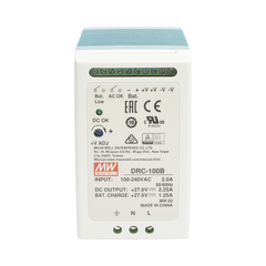 Fuente de poder Riel Din 24V, 100W con Cargador de Bateria