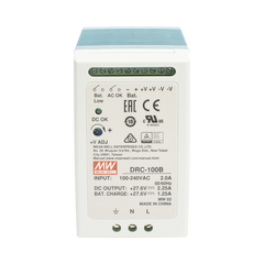 Fuente de poder Riel Din 24V, 100W con Cargador de Bateria