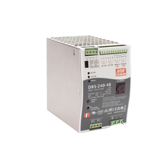 Fuente de Poder Industrial de 240W con Cargador de Baterías, salida 48Vcc, 5A, para montaje Riel Din