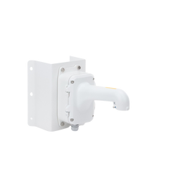 Montaje de Esquina con Caja de Conexión para Domos PTZ epcom y HIKVISION / Fabricado con Aleación de Aluminio y Acero