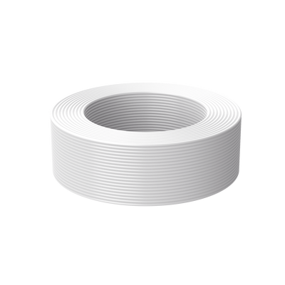 Bobina de 100 Metros de Cable Multifilar / CCA / 4 x 22 AWG / Color Blanco / PVC / CCAM / Uso en Interior / Aplicaciones en Alarmas - Automatización