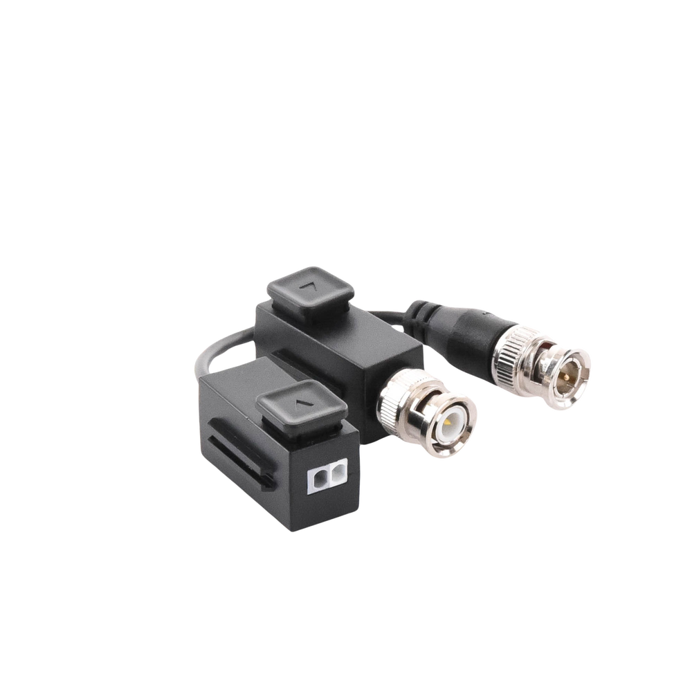 Kit de Transceptor (Balluns) TURBOHD con Boton Push / Hasta 8 MP (4K) / 100% Cobre / Soporta HD-TVI / AHD / CVI / CVBS / Audio por Coaxitron / Datos para Menu de Configurar de Cámaras