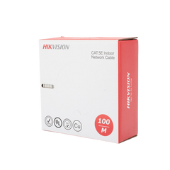Bobina de Cable UTP 100 Mts / Cat 5E (24 AWG) / Color Blanco / PVC (CM) / Uso en Interior / 100% Cobre / Aplicaciones de CCTV y Redes de Datos