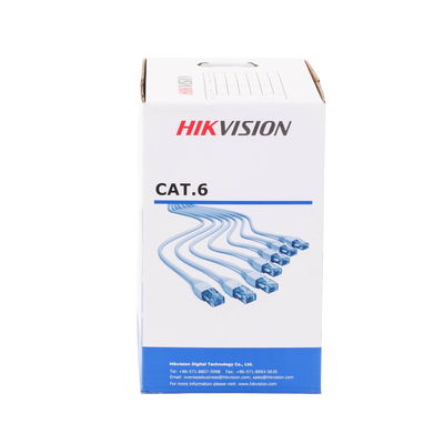 Bobina de Cable de 305 m (1000 ft) Cat 6 / 100% Cobre / Color Azul / Uso en Interior / PVC
