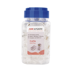 Bote con 100 Piezas de Plug Modular RJ45 / Cat 5e / Chapado en Oro a 30 Micras / Sin Blindaje / Facil Instalación / Uso Interior / Soporta Norma TIA-568B / Cumple con RoHS 2.0