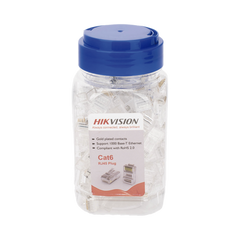 Bote con 100 Piezas de Plug Modular RJ45 / Cat 6 / Chapado en Oro a 30 Micras / Sin Blindaje / Facil Instalación / Uso Interior / Soporta Norma TIA-568B / Cumple con RoHS 2.0