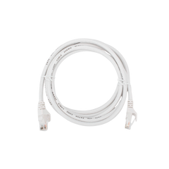 Cable de Parcheo (Patch Cord) / UTP / Cat. 6 (24 AWG) / 2 Metros (6.56 Pies) / Color Blanco/ Ideal para PoE+ / Interior