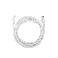 Cable de Parcheo (Patch Cord) / UTP / Cat. 6 (24 AWG) / 2 Metros (6.56 Pies) / Color Blanco/ Ideal para PoE+ / Interior