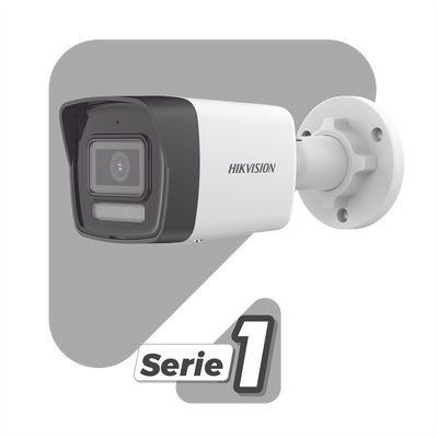 Bala IP 2 Megapixel / Lente 2.8 mm / Dual Light (30 mts IR + 30 mts Luz Blanca)  / ACUSENSE Lite / Exterior IP67 / H.265+ / PoE