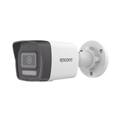[PROTECCIÓN ACTIVA] Bala IP 4 Megapixel / Lente 2.8 mm / Dual Light (30 mts IR + 20 mts Luz Blanca)  / Audio de Dos Vías /  Luz Intermitente y Alerta de Audio / Micrófono Integrado / ACUSENSE Lite / Exterior IP67 / H.265 / PoE