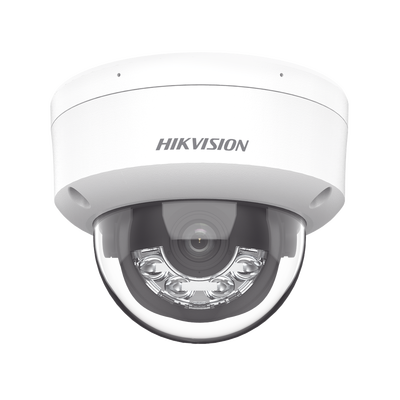 [Dual Light] Domo IP 2 Megapixel / Lente 2.8 mm / 30 mts IR + Luz Blanca / Micrófono Integrado / Antivandálico IK08 / ACUSENSE Lite / Exterior IP67 / H.265+/H.264+ / PoE / ONVIF (Profile S/T)