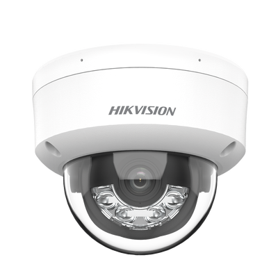 [Dual Light] Domo IP 8 Megapixel (4K) / Lente 2.8 mm / 30 mts IR + 30 mts Luz Blanca / Micrófono Integrado / IK08 / ACUSENSE Lite / Exterior IP67 / H.265 / PoE / ONVIF