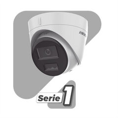 [Dual Light] Turret IP 2 Megapixel / Lente 2.8 mm / 30 mts IR + 30 mts Luz Blanca / Micrófono Integrado / ACUSENSE Lite / Exterior IP67 / H.265 / PoE / ONVIF / Micro SD