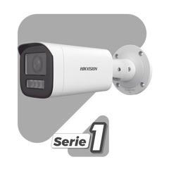 Bala IP 4 Megapíxel / Lente Mot. 2.8 a 12 mm / Dual Light (50 mts IR + 50 mts Luz Blanca) / ACUSENSE Lite / Audio de Dos Vías /  Luz Intermitente y Alerta de Audio / Exterior IP67 / WDR 120 dB / PoE  / Micro SD