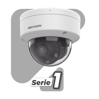 Domo IP 4 Megapíxel / Lente Motorizado 2.8 a 12 mm / Dual Light (30 mts IR + 30 mts Luz Blanca) / ACUSENSE Lite / Microfono Integrado / Exterior IP67 / IK08 / WDR 120 dB / PoE  / Micro SD