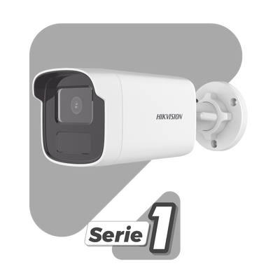 [PROTECCIÓN ACTIVA] Bala IP 4 Megapíxel / ACUSENSE Lite (Detección de Humanos y Vehiculos) / Lente 4 mm / Audio de Dos Vías /  Luz Intermitente y Alerta de Audio / 50 Mts IR EXIR 2.0 / Exterior IP67 / WDR 120 dB / PoE