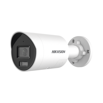 [Dual Light + ColorVu 3.0 + HikAI] Bala IP 8 Megapixel / Lente 2.8 mm / 40 mts IR + Luz Blanca / 2 Microfonos Integrados / Exterior IP67 / Estrobo Azul y Rojo /  WDR 130 dB / ACUSENSE 3.0 / Metal / NEMA 4X / ACUSEARCH