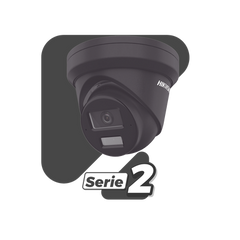 [Dual Light + 2 Micrófonos de Doble Matriz] Turret IP 4 Megapixel / Color Negro / Lente 2.8 mm / 30 mts Luz Blanca + 30 mts IR / ACUSENSE / Exterior IP67 / WDR 120 dB / PoE / ONVIF / Micro SD / Metal / ACUSEARCH