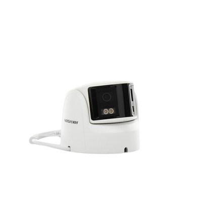 [FlexVu] [ PROTECCIÓN ACTIVA ] Turret IP Panorámica 4 Megapíxel / 2 Lentes 2.8 mm (180°) / Imagen a Color 24/7 (ColorVu) / PoE / WDR 130° / IP67 / ACUSENSE / Luz Estroboscópica y Alarma Audible / 30 mts Luz Blanca / Mic