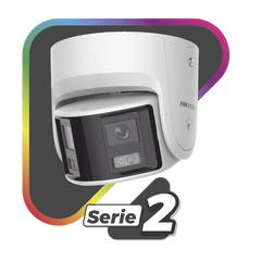 [FlexVu] [ PROTECCIÓN ACTIVA ] Turret IP Panorámica 4 Megapíxel / 2 Lentes 2.8 mm (180°) / Imagen a Color 24/7 (ColorVu) / PoE / WDR 130° / IP67 / ACUSENSE / Luz Estroboscópica y Alarma Audible / 30 mts Luz Blanca / Mic