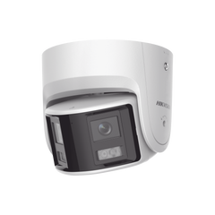[FlexVu] [PROTECCIÓN ACTIVA] Turret IP Panorámica 4 Megapíxel / 2 Lentes 2.8 mm (180°) / Imagen a Color 24/7 (ColorVu) / PoE / WDR 130° / IP67 / ACUSENSE / Luz Estroboscópica y Alarma Audible / 30 mts Luz Blanca / Mic