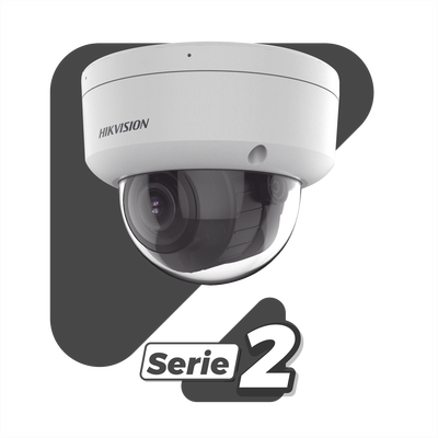 [Dual Light + 2 Micrófonos Integrados] Domo IP 2 Megapixel / Lente Mot.  2.8 A 12 mm / 40 mts Luz Blanca + 40 mts IR) / ACUSENSE / Exterior IP67 / IK10 / WDR 120 dB / PoE / ONVIF / Alarmas I/O / Micro SD / Metal / ACUSEARCH