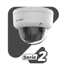 [Smart Hybrid Light + Micrófono Doble] Domo IP 8 MP (3840×2160) / Lente Mot. 2.8-12 mm / Smart IR + Blanco (40 m) / ACUSENSE / Exterior IP67 / IK10 / WDR 120 dB / PoE 802.3af / ONVIF / Alarmas I/O / Micro SD / Metal / ACUSEARCH