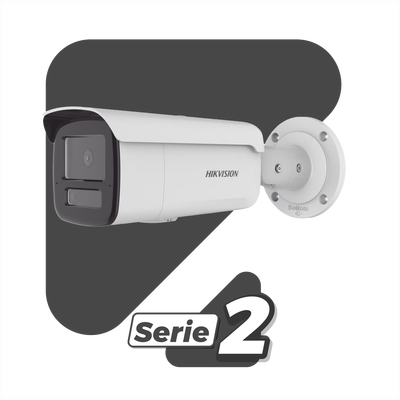 [Dual Light + 2 Micrófonos Integrados] Bala IP 2 Megapixel / Lente 4mm / 80 mts Luz Blanca + 80 mts IR / ACUSENSE / Exterior IP67 / IK10 / WDR 120 dB / PoE / ONVIF / Micro SD / Metal / ACUSEARCH