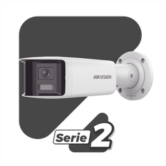 [FlexVu] [PROTECCIÓN ACTIVA] Bala IP 4 Megapixel / 2 Lentes de Lente 2.8 mm (Imagen Panorámica 180°) / 40 mts IR / Exterior IP67 / Luz Intermitente y Alerta de Audio / Audio Bidireccional / ACUSENSE / WDR 120 dB / Micro SD