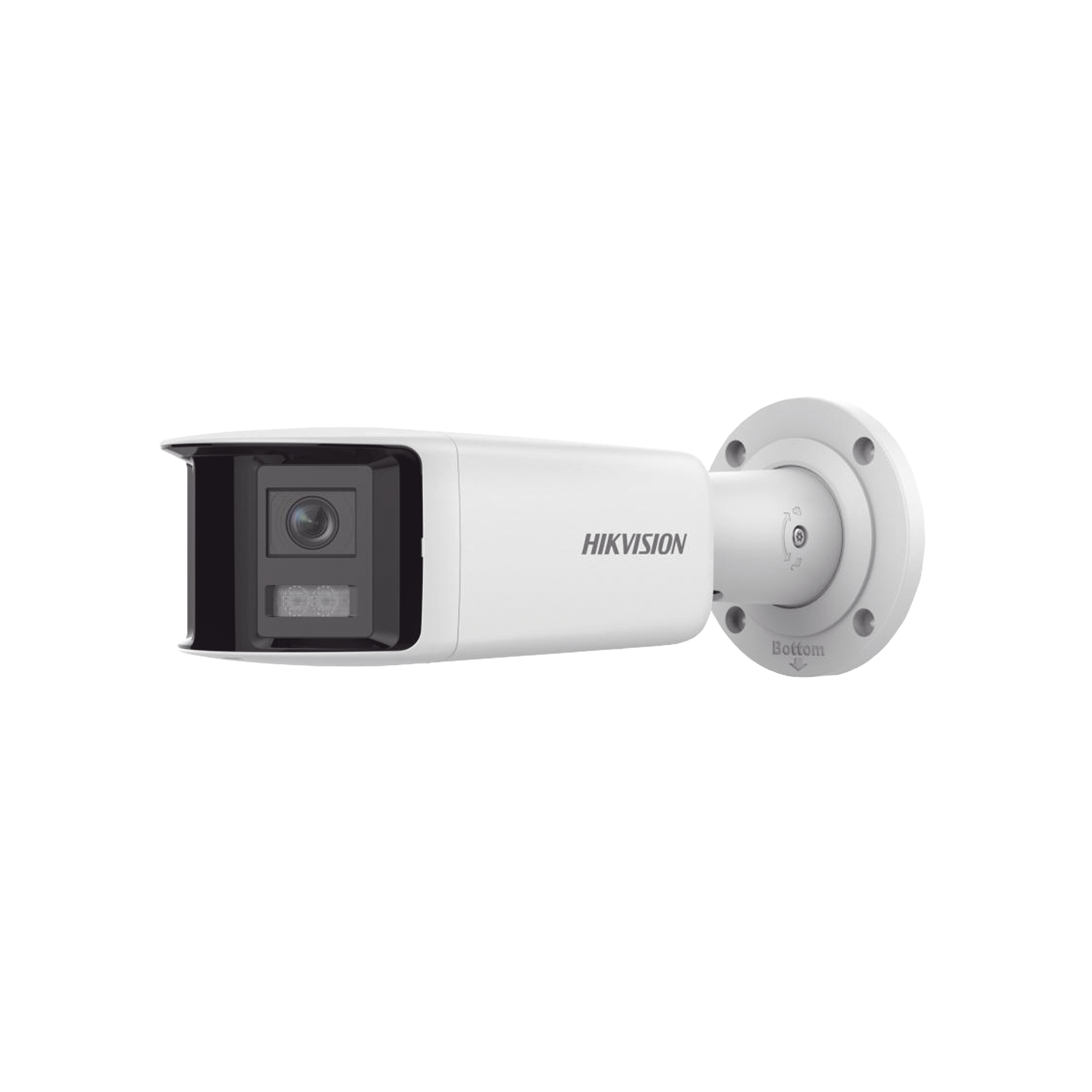 [FlexVu] [PROTECCIÓN ACTIVA] Bala IP 4 Megapixel / 2 Lentes de Lente 2.8 mm (Imagen Panorámica 180°) / 40 mts IR / Exterior IP67 / Luz Intermitente y Alerta de Audio / Audio Bidireccional / ACUSENSE / WDR 120 dB / Micro SD