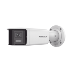 [FlexVu] [ PROTECCIÓN ACTIVA ] Bala IP Panorámica 4 Megapixel / 2 Lentes 2.8 mm (180°) / Imagen a Color 24/7 (ColorVu) / PoE / WDR 130° / IP67 / ACUSENSE / Luz Estroboscópica y Alarma Audible / 40 mts Luz Blanca / Micro SD