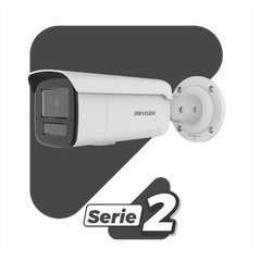 [Dual Light + 2 Micrófonos Integrados] Bala IP 6 Megapixel / Lente 4 mm / 80 mts Luz Blanca + 80 mts IR / ACUSENSE / Exterior IP67 / WDR 120 dB / PoE  / Micro SD / Metal / ACUSEARCH