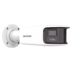 [FlexVu] [PROTECCIÓN ACTIVA] Bala IP Panorámica 8 Megapixel (4K) / 2 Lentes 4 mm (180°) / Imagen a Color 24/7 (ColorVu) / PoE / WDR 130° / IP67 / ACUSENSE / Luz Estroboscópica y Alarma Audible / 40 mts Luz Blanca / Micro SD