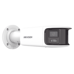 [FlexVu] [ PROTECCIÓN ACTIVA ] Bala IP Panorámica 8 Megapixel (4K) / 2 Lentes 4 mm (180°) / Imagen a Color 24/7 (ColorVu) / PoE / WDR 130° / IP67 / ACUSENSE / Luz Estroboscópica y Alarma Audible / 40 mts Luz Blanca / Micro SD