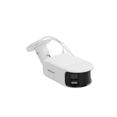 [FlexVu] [ PROTECCIÓN ACTIVA ] Bala IP Panorámica 8 Megapixel (4K) / 2 Lentes 4 mm (180°) / Imagen a Color 24/7 (ColorVu) / PoE / WDR 130° / IP67 / ACUSENSE / Luz Estroboscópica y Alarma Audible / 40 mts Luz Blanca / Micro SD