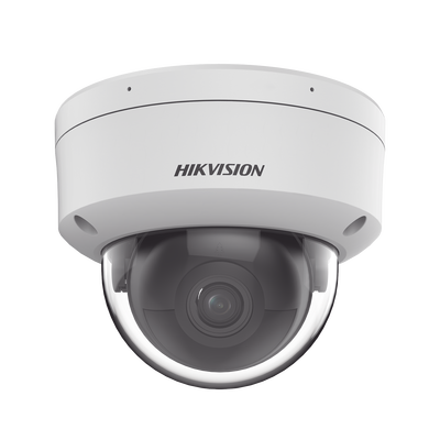 Domo IP 4 Megapixel / Lente 2.8 mm / 40 mts IR / Exterior IP67 / IK10 / Microfono Integrado / DARKFIGHTER / Audio y Alarma I/O / PoE / ONVIF / Micro SD / 4 Analíticos: AcuSense, Detección Facial, Conteo de Personas por Cruce y Zona
