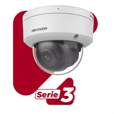 Domo IP 4 Megapixel / Lente 2.8 mm / 40 mts IR / Exterior IP67 / IK10 / Microfono Integrado / DARKFIGHTER / Audio y Alarma I/O / PoE / ONVIF / Micro SD / 4 Analíticos: AcuSense, Detección Facial, Conteo de Personas por Cruce y Zona
