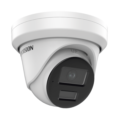 Turret IP 4 Megapixel / Lente 2.8 mm / 40 mts IR / Exterior IP67 / DARKFIGHTER / Audio y Alarma I/O / PoE / ONVIF / Micro SD / 4 Analíticos: AcuSense, Deteccion Facial, Conteo de Personas por Cruce y Zona