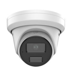 Turret IP 6 Megapixel  / Lente 2.8 mm / 40 mts IR / Exterior IP67 / Micrófono Integrado / DARKFHGITER / PoE / Alarmas y Audio I/O / ONVIF / Micro SD / 4 Analíticos: AcuSense, Deteccion Facial, Conteo de Personas por Cruce y Zona