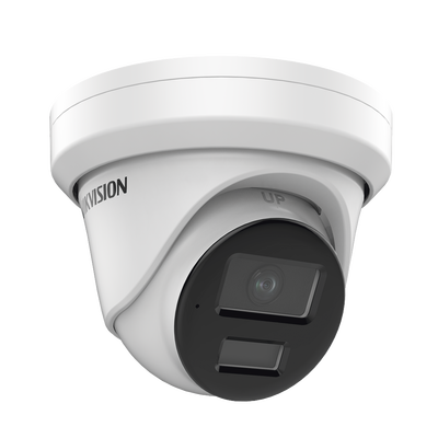 Turret IP 8 Megapixel (4K) / Lente 2.8 mm / 40 mts IR / Exterior IP67 / Micrófono Integrado / DARKFHGITER / Alarmas y Audio I/O / PoE / ONVIF / Micro SD / 4 Analíticos: AcuSense, Deteccion Facial, Conteo de Personas por Cruce y Zona