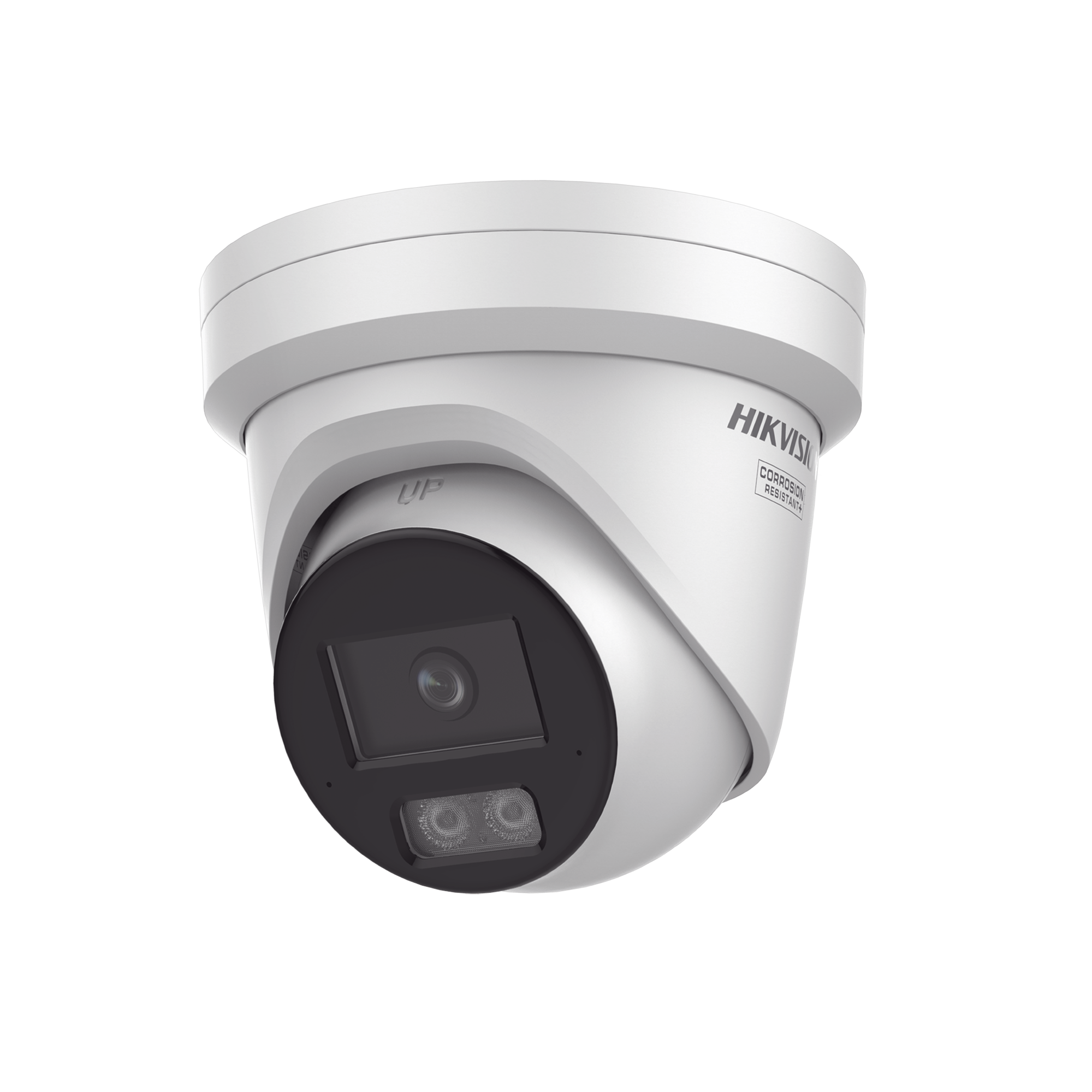 Turret IP 8 Megapixel (4K) / Lente 2.8 mm / Dual Light (40 mts IR + 40 mts Luz Blanca) / DARKFIGHTER S / Exterior IP67 / Microfono Integrado / WDR 130 dB / 4 Analíticos: AcuSense, Deteccion Facial, Conteo de Personas por Cruce y Zona