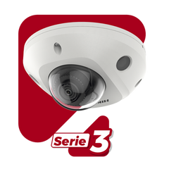 Mini Domo IP 4 Megapixel / Lente 2.8 mm / 30mts IR EXIR / Micrófono Integrado / Exterior IP67 / IK08 / PoE / DARKFIGHTER / Alarmas y Audio I/O / ONVIF / Micro SD / 4 Analíticos: AcuSense, Deteccion Facial, Conteo de Personas por Cruce y Zona
